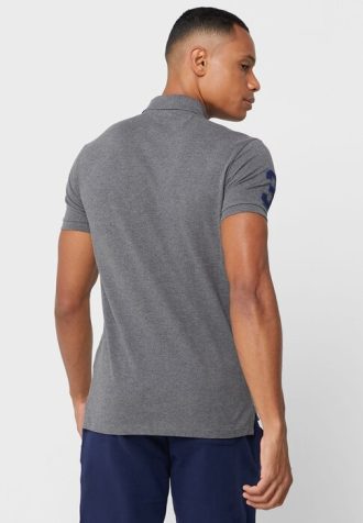 Polos Ralph Lauren grises con logotipo bordado para hombre