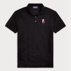 Polos Ralph Lauren negros ajustados con diseño de oso para hombre Polos Ralph Lauren negros ajustados con diseño de oso para hombre
