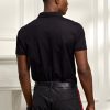 Polos Ralph Lauren negros ajustados con diseño de oso para hombre Polos Ralph Lauren negros ajustados con diseño de oso para hombre