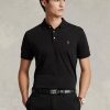 Polos Ralph Lauren negros de algodón suave y ajustados para hombre