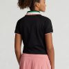 Polos Ralph Lauren negros de corte entallado con cremallera de un cuarto para mujer Polos Ralph Lauren negros de corte entallado con cremallera de un cuarto para mujer