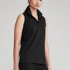 Polos sin mangas de piqué de corte clásico Ralph Lauren negros para mujer Polos sin mangas de piqué de corte clásico Ralph Lauren negros para mujer