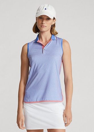 Polos sin mangas de rendimiento Ralph Lauren azules para mujer