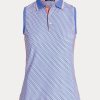 Polos sin mangas de rendimiento Ralph Lauren azules para mujer Polos sin mangas de rendimiento Ralph Lauren azules para mujer