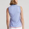 Polos sin mangas de rendimiento Ralph Lauren azules para mujer Polos sin mangas de rendimiento Ralph Lauren azules para mujer