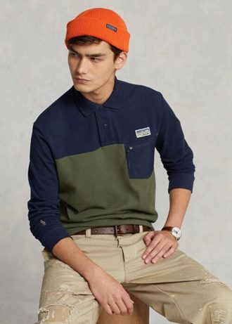 Polos utilitarios de malla de corte clásico Ralph Lauren en color oliva para hombre