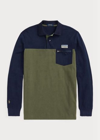 Polos utilitarios de malla de corte clásico Ralph Lauren en color oliva para hombre
