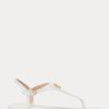 Sandalias blancas de piel con relieve Ellington de Ralph Lauren para mujer Sandalias blancas de piel con relieve Ellington de Ralph Lauren para mujer