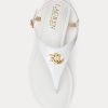 Sandalias blancas de piel con relieve Ellington de Ralph Lauren para mujer Sandalias blancas de piel con relieve Ellington de Ralph Lauren para mujer