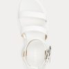 Sandalias blancas de piel napa Ralph Lauren Kayleen para mujer Sandalias blancas de piel napa Ralph Lauren Kayleen para mujer