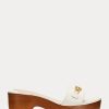 Sandalias blancas de piel napa Ralph Lauren Roxanne para mujer Sandalias blancas de piel napa Ralph Lauren Roxanne para mujer