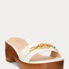 Sandalias blancas de piel napa Ralph Lauren Roxanne para mujer Sandalias blancas de piel napa Ralph Lauren Roxanne para mujer