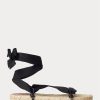 Sandalias con cordones Ralph Lauren negras para mujer Sandalias con cordones Ralph Lauren negras para mujer