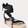 Sandalias con cordones Ralph Lauren negras para mujer Sandalias con cordones Ralph Lauren negras para mujer