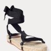 Sandalias con cordones Ralph Lauren negras para mujer Sandalias con cordones Ralph Lauren negras para mujer
