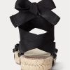 Sandalias con cordones Ralph Lauren negras para mujer Sandalias con cordones Ralph Lauren negras para mujer