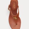 Sandalias de piel abatanada Ralph Lauren Westcott II para mujer en color marrón Sandalias de piel abatanada Ralph Lauren Westcott II para mujer en color marrón