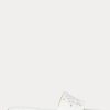 Pantuflas de piel con ojales Andee de Ralph Lauren para mujer, color blanco Pantuflas de piel con ojales Andee de Ralph Lauren para mujer, color blanco