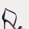Sandalias de piel con relieve Gabriele de Ralph Lauren para mujer en color azul marino Sandalias de piel con relieve Gabriele de Ralph Lauren para mujer en color azul marino