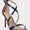 Sandalias de piel con relieve Gabriele de Ralph Lauren para mujer en color azul marino Sandalias de piel con relieve Gabriele de Ralph Lauren para mujer en color azul marino