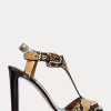 Sandalias de piel de serpiente para mujer Ralph Lauren Emilie Welington Ayers Sandalias de piel de serpiente para mujer Ralph Lauren Emilie Welington Ayers