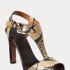 Sandalias de piel de serpiente para mujer Ralph Lauren Emilie Welington Ayers Sandalias de piel de serpiente para mujer Ralph Lauren Emilie Welington Ayers