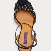Sandalias negras de ante de cabra con adornos Kandice de Ralph Lauren para mujer Sandalias negras de ante de cabra con adornos Kandice de Ralph Lauren para mujer