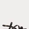 Sandalias negras de piel de becerro Carlion de Ralph Lauren para hombre Sandalias negras de piel de becerro Carlion de Ralph Lauren para hombre