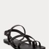 Sandalias negras de piel de becerro Carlion de Ralph Lauren para hombre Sandalias negras de piel de becerro Carlion de Ralph Lauren para hombre