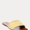 Sandalias Ralph Lauren Andela de ante de becerro amarillas para mujer Sandalias Ralph Lauren Andela de ante de becerro amarillas para mujer