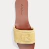 Sandalias Ralph Lauren Andela de ante de becerro amarillas para mujer Sandalias Ralph Lauren Andela de ante de becerro amarillas para mujer