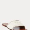 Sandalias Ralph Lauren Andela de ante de becerro color crema para mujer Sandalias Ralph Lauren Andela de ante de becerro color crema para mujer