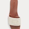 Sandalias Ralph Lauren Andela de ante de becerro color crema para mujer Sandalias Ralph Lauren Andela de ante de becerro color crema para mujer