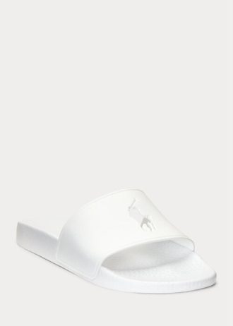 Sandalias Ralph Lauren Big Pony blancas para mujer