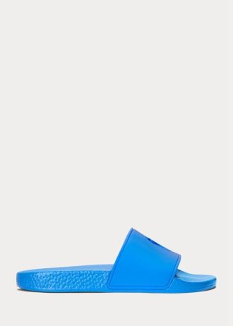 Sandalias Ralph Lauren Big Pony turquesas para mujer