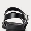Sandalias Ralph Lauren Biorn de piel de becerro negras para hombre Sandalias Ralph Lauren Biorn de piel de becerro negras para hombre