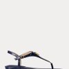 Sandalias Ralph Lauren Ellington de piel con relieve para mujer en color azul marino Sandalias Ralph Lauren Ellington de piel con relieve para mujer en color azul marino