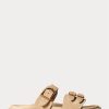 Sandalias Ralph Lauren Ezra de ante de becerro marrón para mujer Sandalias Ralph Lauren Ezra de ante de becerro marrón para mujer