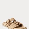 Sandalias Ralph Lauren Ezra de ante de becerro marrón para mujer Sandalias Ralph Lauren Ezra de ante de becerro marrón para mujer