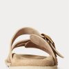 Sandalias Ralph Lauren Ezra de ante de becerro marrón para mujer Sandalias Ralph Lauren Ezra de ante de becerro marrón para mujer