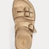 Sandalias Ralph Lauren Ezra de ante de becerro para mujer en color gris Sandalias Ralph Lauren Ezra de ante de becerro para mujer en color gris