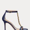 Sandalias Ralph Lauren Kate de piel napa para mujer en color azul marino Sandalias Ralph Lauren Kate de piel napa para mujer en color azul marino