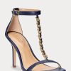 Sandalias Ralph Lauren Kate de piel napa para mujer en color azul marino Sandalias Ralph Lauren Kate de piel napa para mujer en color azul marino