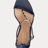 Sandalias Ralph Lauren Kate de piel napa para mujer en color azul marino Sandalias Ralph Lauren Kate de piel napa para mujer en color azul marino