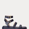 Sandalias Ralph Lauren Kayleen de piel napa para mujer en color azul marino Sandalias Ralph Lauren Kayleen de piel napa para mujer en color azul marino