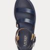 Sandalias Ralph Lauren Kayleen de piel napa para mujer en color azul marino Sandalias Ralph Lauren Kayleen de piel napa para mujer en color azul marino