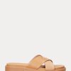 Pantuflas Ralph Lauren Kelsie de piel napa y ante en amarillo claro para mujer Pantuflas Ralph Lauren Kelsie de piel napa y ante en amarillo claro para mujer