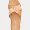 Sandalias Ralph Lauren Kelsie de piel napa y ante para mujer en color marrón Sandalias Ralph Lauren Kelsie de piel napa y ante para mujer en color marrón