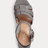 Sandalias Ralph Lauren Soffia de piel napa para mujer en color gris Sandalias Ralph Lauren Soffia de piel napa para mujer en color gris