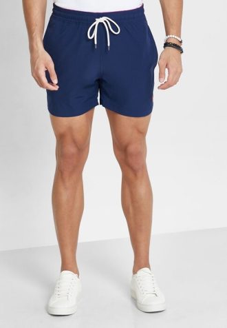 Shorts de baño Ralph Lauren Essential para hombre en azul marino